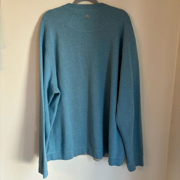 TOMMY BAHAMA Men’s Flipshore Abaco Reversible Sweatshirt Blue/Gray size 3X/XXXL! - Picture 8 of 14